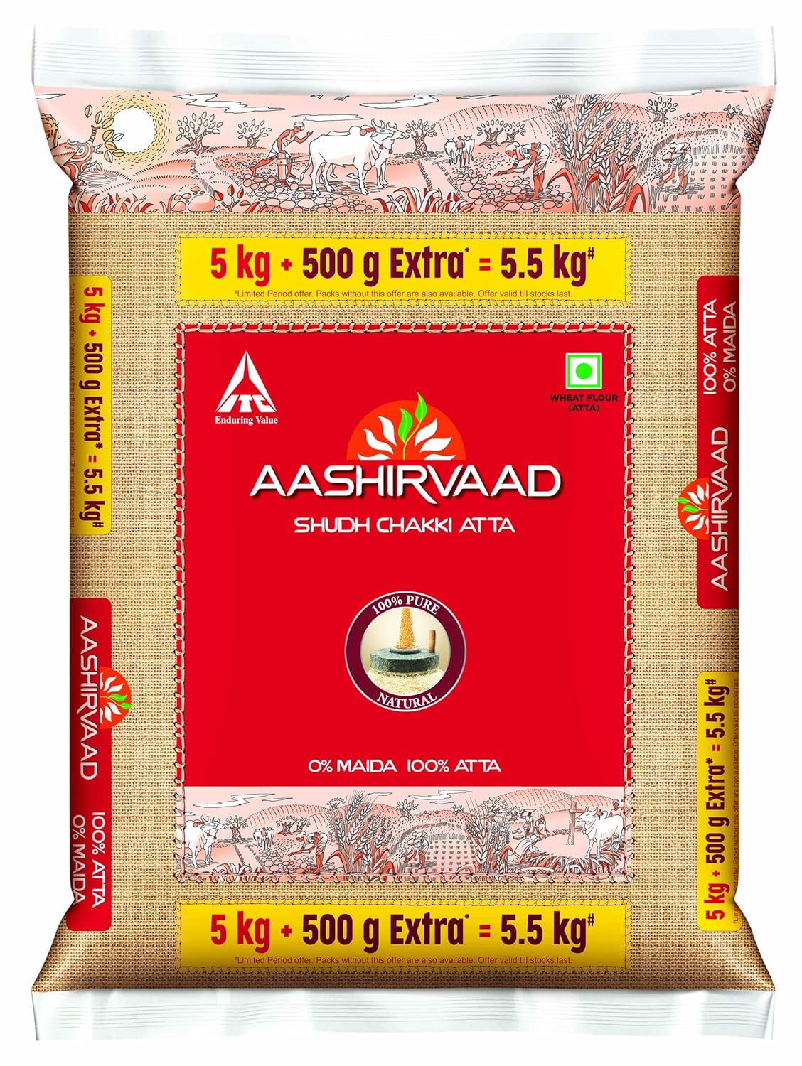 Aashirvaad Shudh Chakki Atta, 5kg Pack